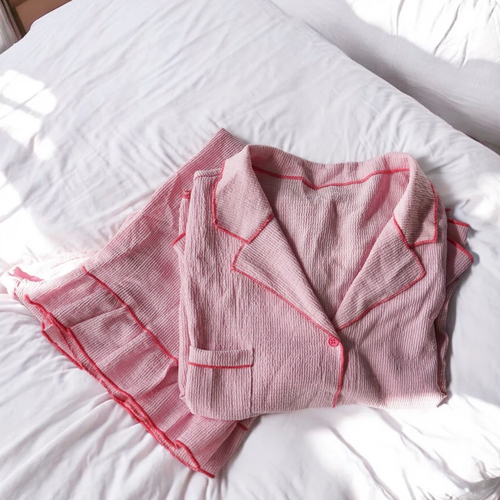 Pink Ruffle Pajama 2pc Set